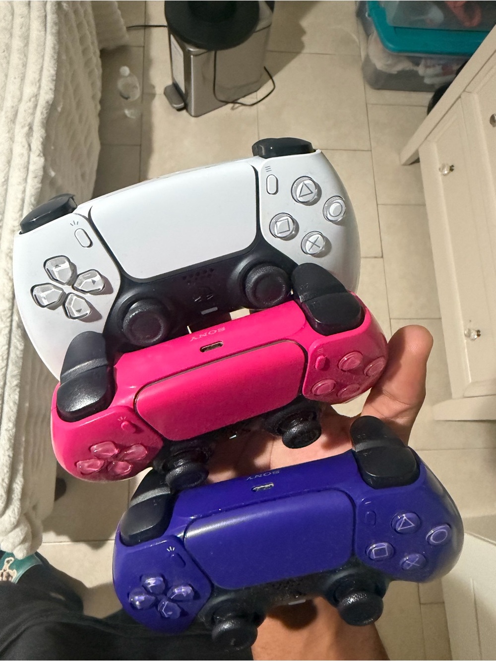 Sony DualSense Wireless Controllers - White, Pink, Purple selling all 3 together